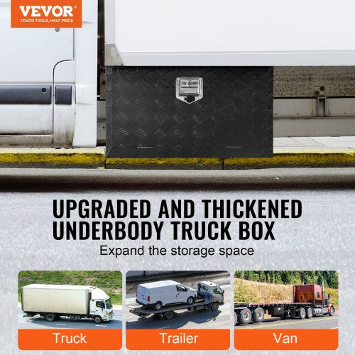 Underbody Aluminum Truck Tool Box 30 x 17 x 18 Trailer RV Tool Storage – 66 L