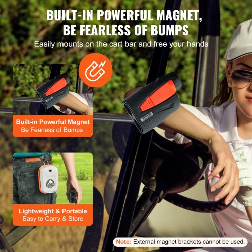 Magnetic Golf Rangefinder 1300 Yards Laser Golfing Hunting Range Finder 6X