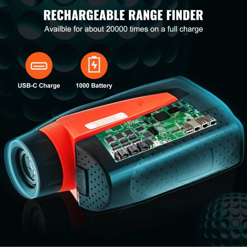 Magnetic Golf Rangefinder 1300 Yards Laser Golfing Hunting Range Finder 6X
