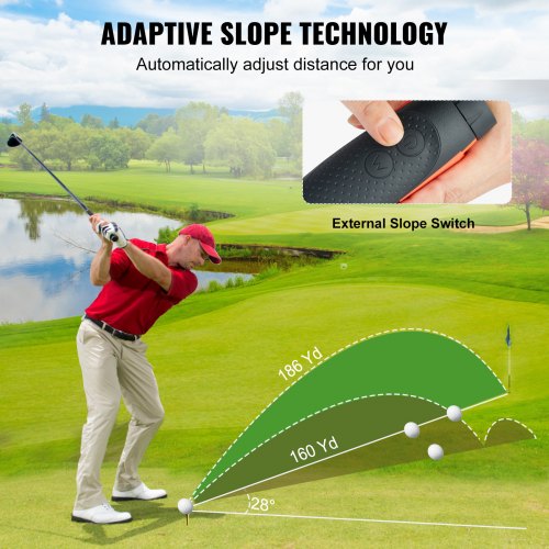 Magnetic Golf Rangefinder 1300 Yards Laser Golfing Hunting Range Finder 6X