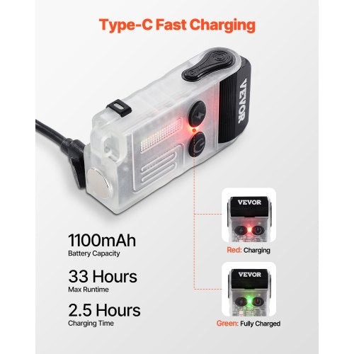 Rechargeable Keychain Flashlight Mini LED Flashlight with 13 Lighting