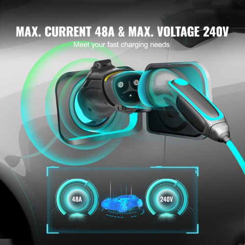 Tesla to J1772 Charging Adapter Max 48 Amp 240V J1772 EVs Charger Adapter