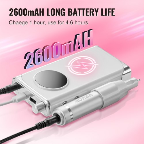 Electric Rechargeable Nail Drill 40000RPM Portable Cordless Nail E File