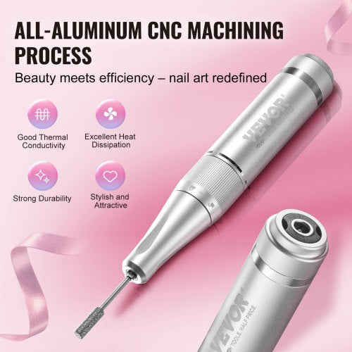 Electric Rechargeable Nail Drill 40000RPM Portable Cordless Nail E File
