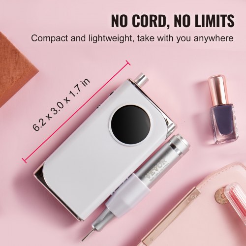 Electric Rechargeable Nail Drill 40000RPM Portable Cordless Nail E File
