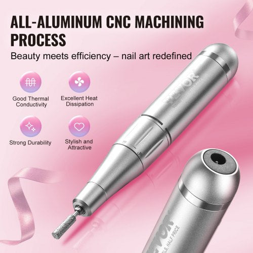 Electric Rechargeable Nail Drill 35000RPM Portable Cordless Nail E File