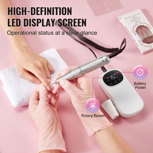 Electric Rechargeable Nail Drill 35000RPM Portable Cordless Nail E File