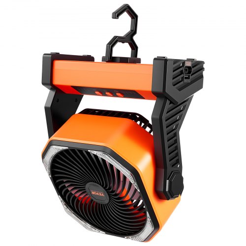 8 inch Rechargeable Camping Fan Battery Operated with Light Charging 4