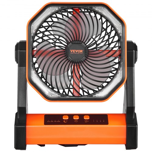 8 inch Rechargeable Camping Fan Battery Operated with Light Charging 4