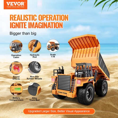 RC Dump Truck Toy 9Channel 118 Scale Remote Control Dump Truck RC