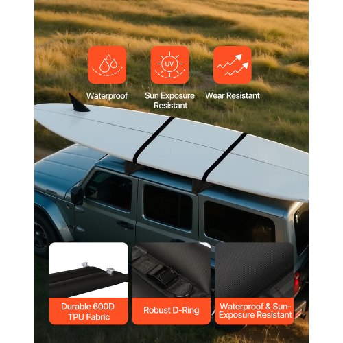 Inflatable Roof Rack Pads 88lbs Load Capacity for Kayak Canoe Surfboard