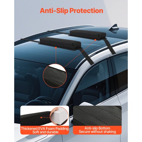 Soft Roof Rack Pads 155Inch Universal Car Roof Rack Pads 176LBS Loading