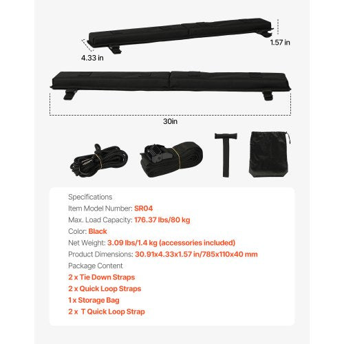 Soft Roof Rack Pads 30 Universal Car Roof Rack Pad for Various Crossbars