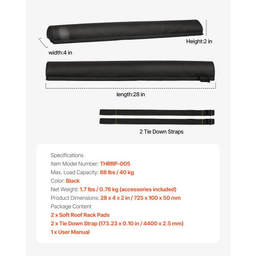 Soft Roof Rack Pads 28 Universal Car Roof Rack Pads for Various Crossbars