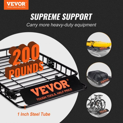 Roof Rack Cargo Basket 46 x 36 x 45 Rooftop Cargo Carrier Heavyduty