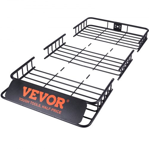 Roof Rack Cargo Basket 64 x 39 x 6 Rooftop Cargo Carrier with Extension