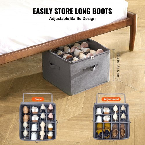 Under Bed Shoe Storage Organizer 1 Pack 16 Compartments Underbed Shoe Box