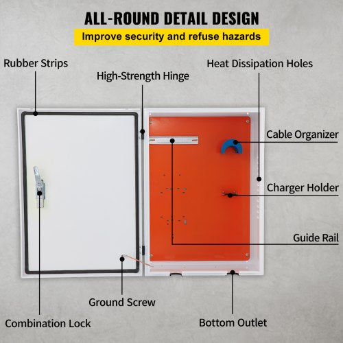 Tesla Charger Station Box 28 x 20 x 10 Outdoor Cable Box