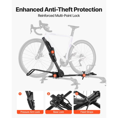 Roof Bike Rack 33 lbs Capacity Foldable Upright Roof Mount Bicycle Rack