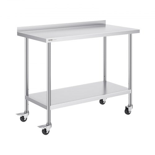 24 x 48 x 40 Inch Stainless Steel Work Table Commercial Food Prep Worktable