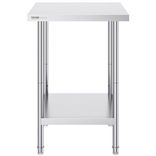Stainless Steel Prep Table 24 x 24 x 34 Inch 700 lbs Load Capacity Heavy