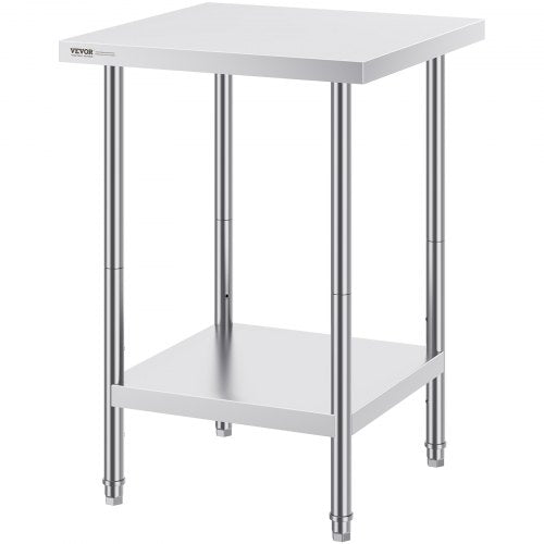 Stainless Steel Prep Table 24 x 24 x 34 Inch 700 lbs Load Capacity Heavy