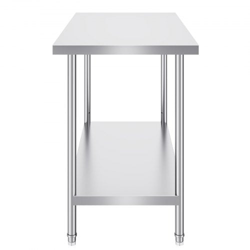 Stainless Steel Prep Table 24 x 48 x 34 Inch 800 lbs Load Capacity Heavy