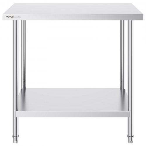 Stainless Steel Prep Table 24 x 36 x 34 Inch 750 lbs Load Capacity Heavy