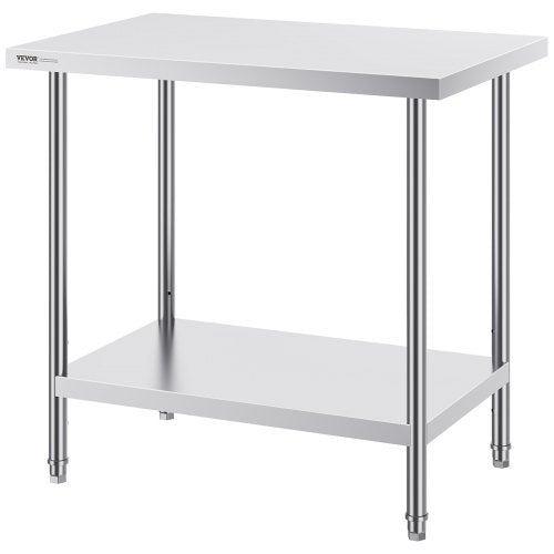 Stainless Steel Prep Table 24 x 36 x 34 Inch 750 lbs Load Capacity Heavy