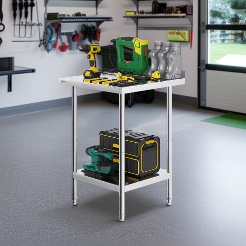 24 x 24 x 36 Inch Stainless Steel Work Table Commercial Food Prep Worktable