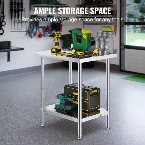 24 x 30 x 36 Inch Stainless Steel Work Table Commercial Food Prep Worktable