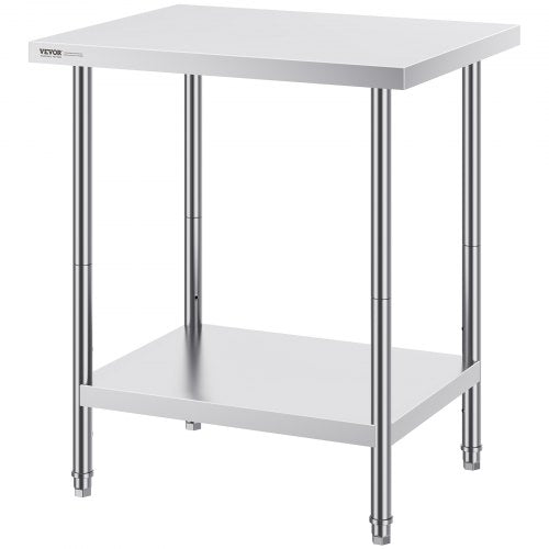 Stainless Steel Prep Table 24 x 30 x 34 Inch 700 lbs Load Capacity Heavy
