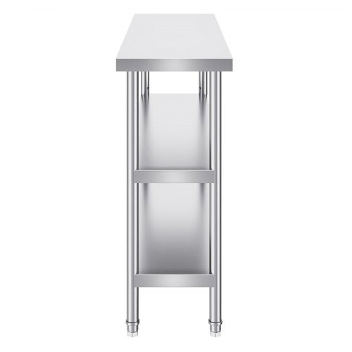 Stainless Steel Food Prep Table 14 x 48 x 34 Inch Commercial Kitchen