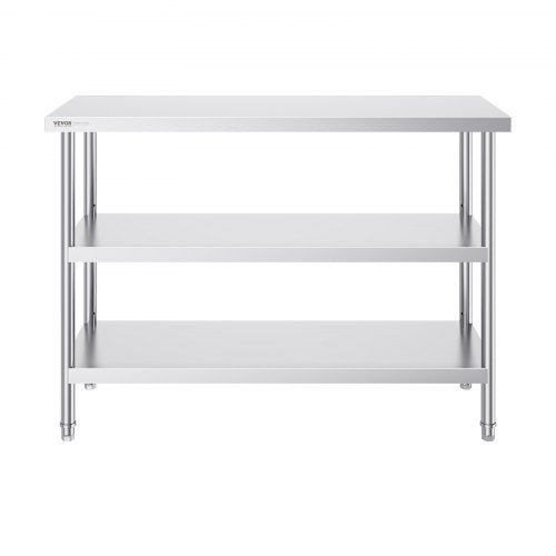 Stainless Steel Food Prep Table 18 x 48 x 34 Inch Commercial Kitchen