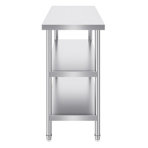 Stainless Steel Food Prep Table 18 x 48 x 34 Inch Commercial Kitchen