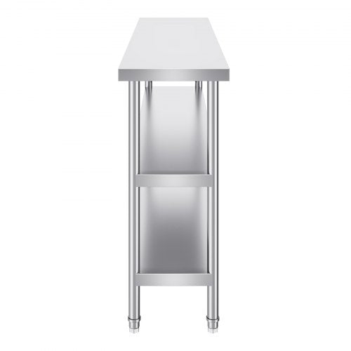 Stainless Steel Food Prep Table 14 x 60 x 34 Inch Commercial Kitchen