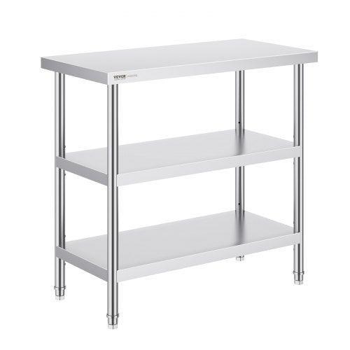 Stainless Steel Food Prep Table 18 x 36 x 34 Inch Commercial Kitchen