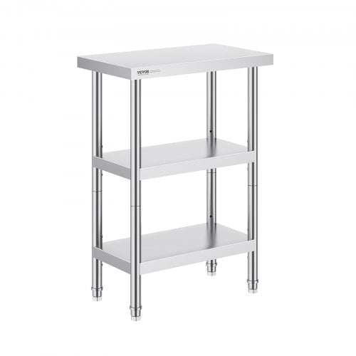 Stainless Steel Food Prep Table 14 x 24 x 34 Inch Commercial Kitchen