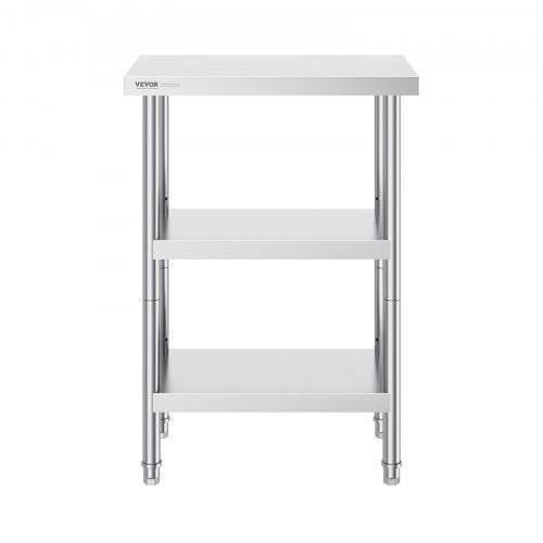 Stainless Steel Food Prep Table 14 x 24 x 34 Inch Commercial Kitchen