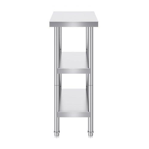 Stainless Steel Food Prep Table 14 x 24 x 34 Inch Commercial Kitchen