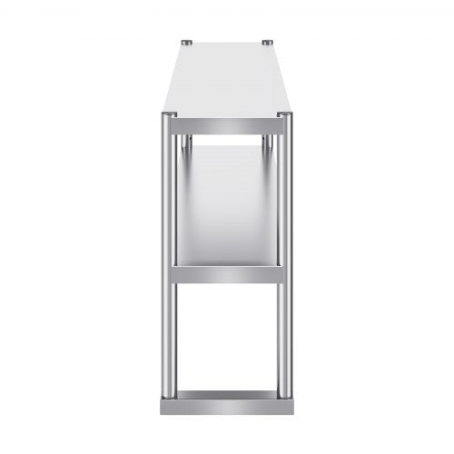 Double Overshelf Double Tier Stainless Steel Overshelf 12 x 48 Inch Double