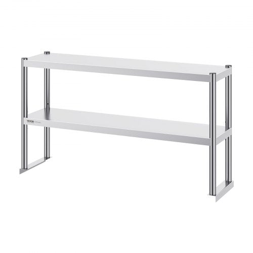 Double Overshelf Double Tier Stainless Steel Overshelf 12 x 48 Inch Double
