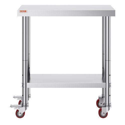 Stainless Steel Work Table 30 x 12 x 34 Inch 700 LBS Load Capacity with 4