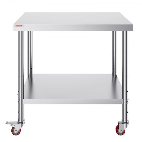 Stainless Steel Work Table 36 x 30 x 34 Inch 700 LBS Load Capacity with 4
