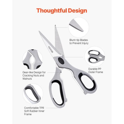 Kitchen Scissors Durable Stainless Steel Kitchen Shears with Protective