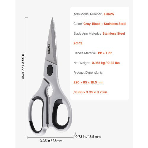 Kitchen Scissors Durable Stainless Steel Kitchen Shears with Protective