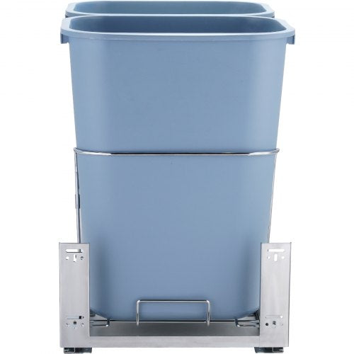 PullOut Trash Can 35Lx2 Double Bins Under Mount Kitchen Waste Container