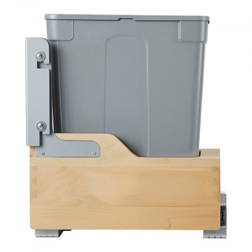 Wood Pullout Trash Can for Kitchen Cabinets 35 QT Garbage Waste Recycling
