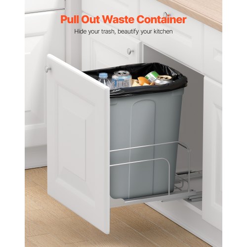 Pullout Trash Can for Kitchen Cabinets 35 QT Garbage Waste Recycling Bin