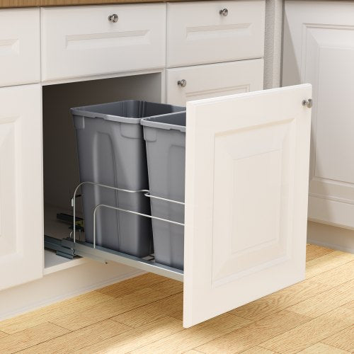 PullOut Trash Can 27 QT x2 Double Under Mount Kitchen Waste Container